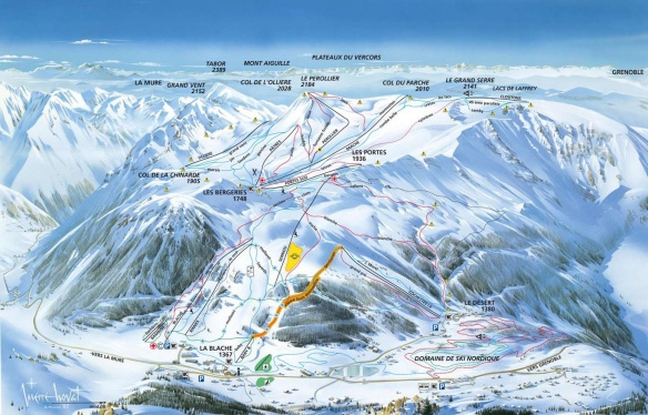 plan des pistes station de ski alpes du grand serre